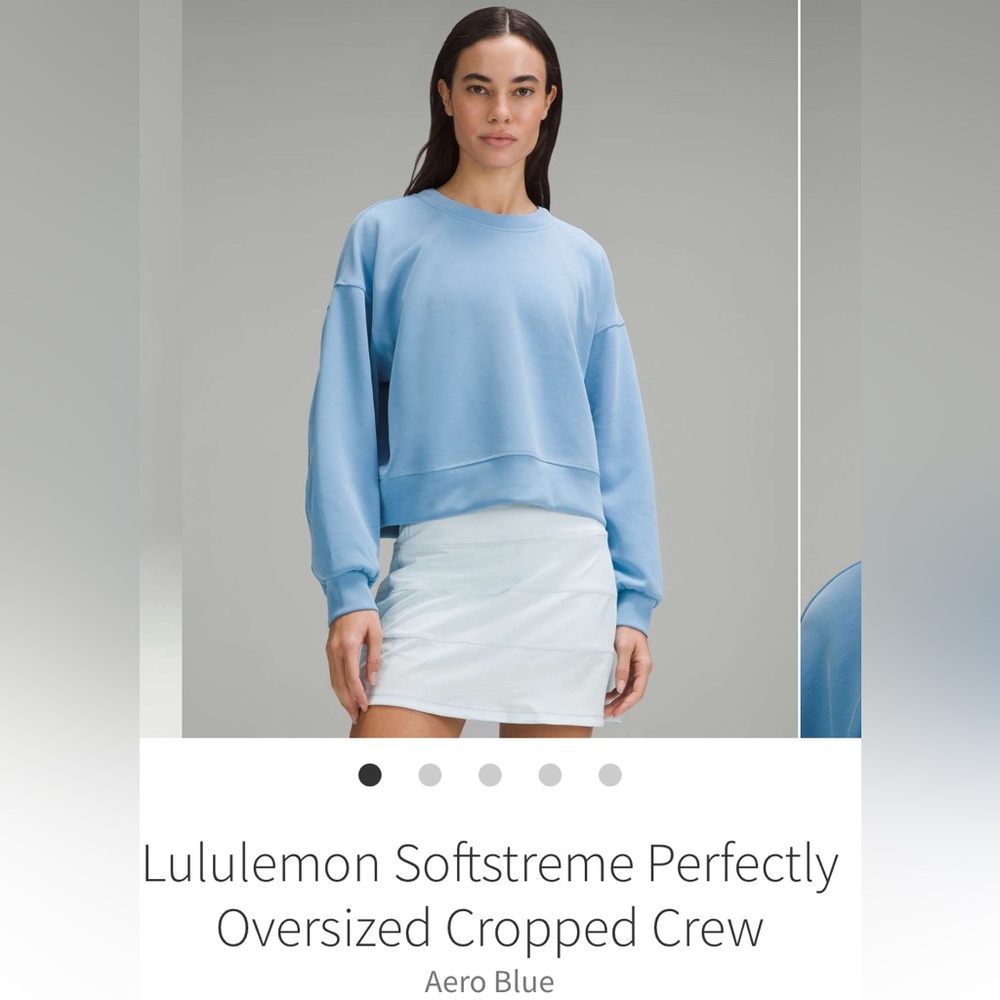 Lululemon Soft Blue Cropped Crew